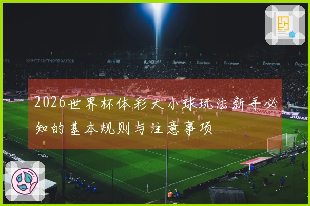 2026世界杯体彩大小球玩法新手必知的基本规则与注意事项